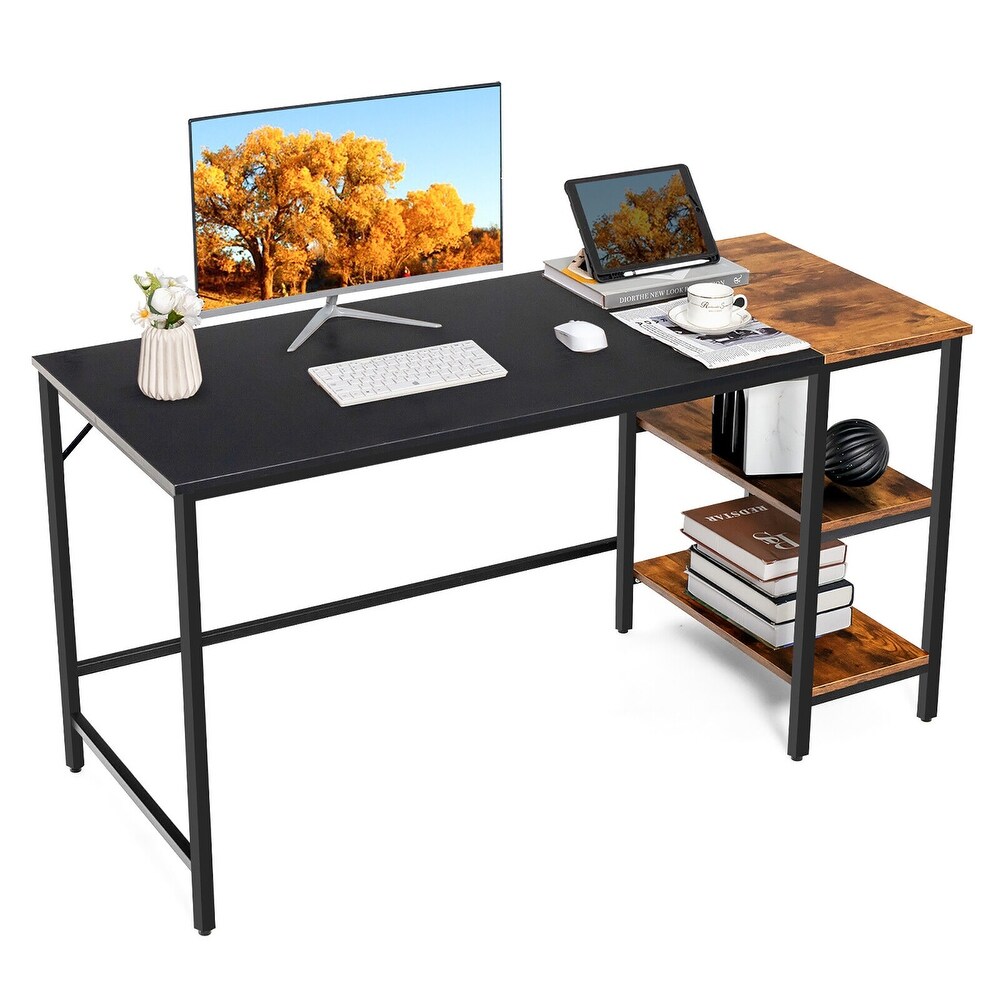 Costway 55'' Computer Desk Writing Workstation Study Table Home Office