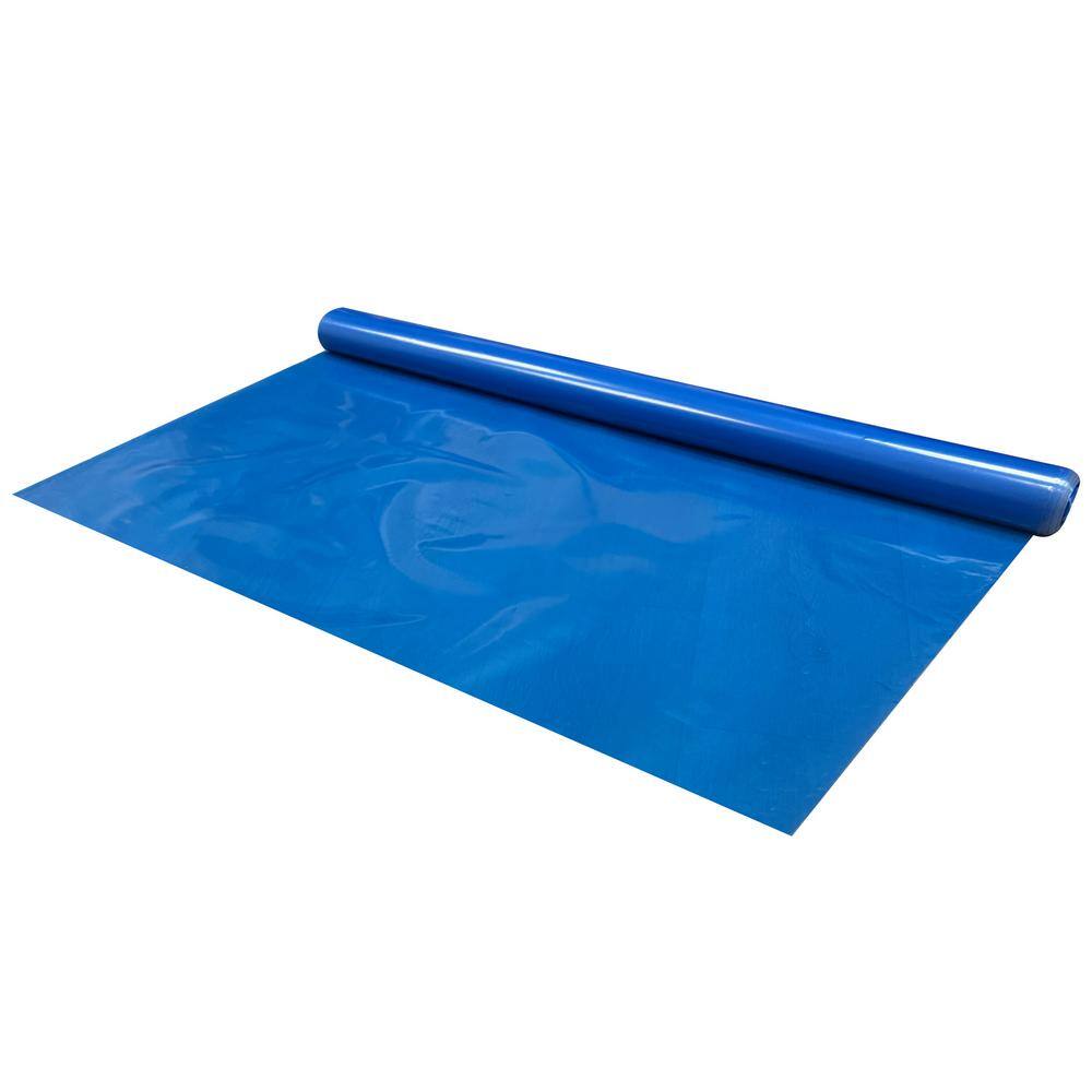 Proteco 100 sq. ft. 3-1516 ft. x 25-716 ft. x 6mil Blue Polyethylene Moisture Barrier and Vapor Barrier underlayment DKM-6MB