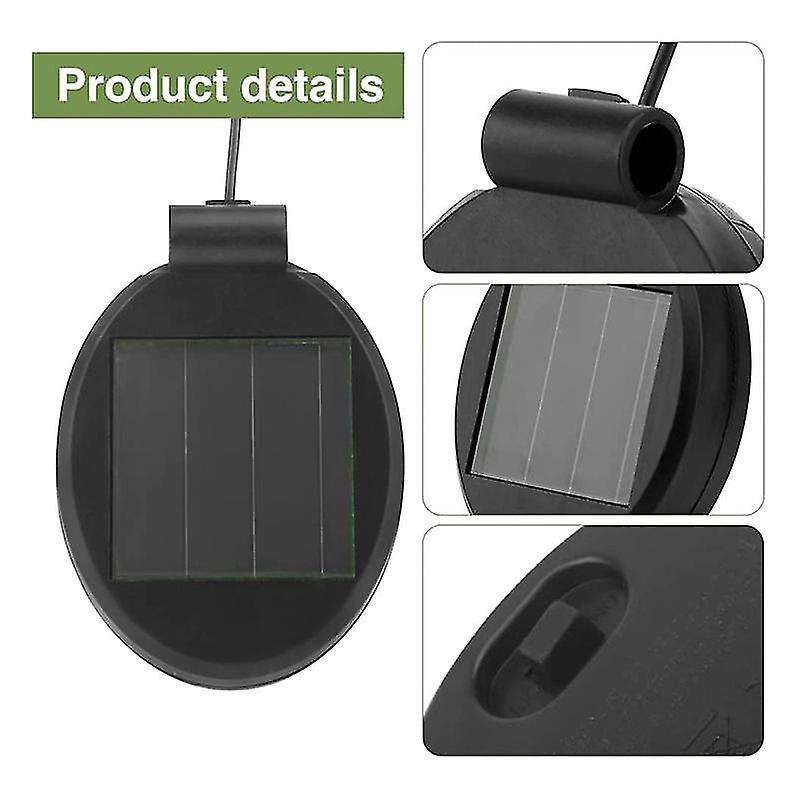 4 Packs Solar Led Light Replacement Top Part Panel ，solar Panel Lantern Lid Light Bulb Accessories