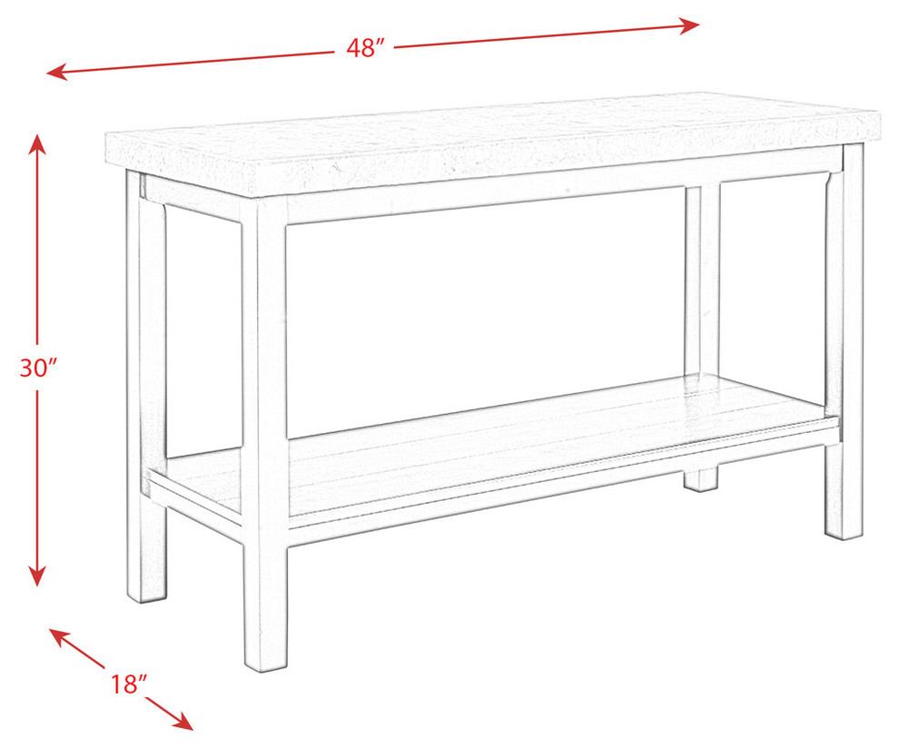 Picket House Furnishings Caleb Sofa Table w/ Marble Top   Transitional   Console Tables   by Homesquare  Houzz