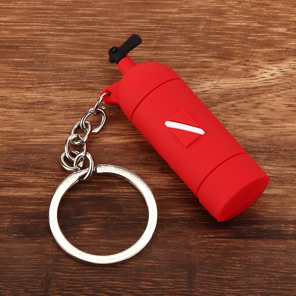 Pvc Mini Keyring Diving Theme Key Ring Unique Air Cylinder Shape Keychain Giftred