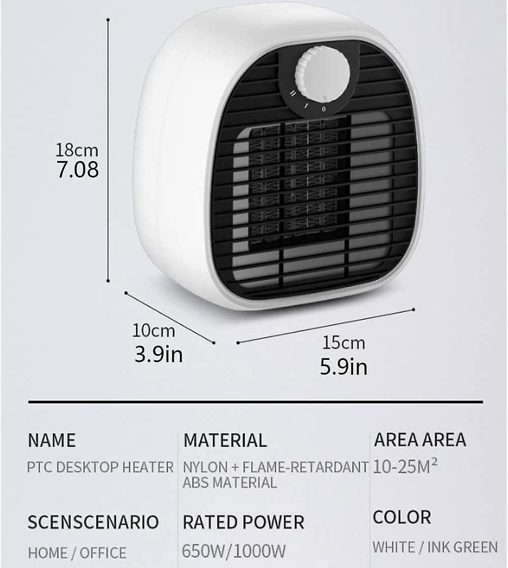 1000w Electric Heater Home Desktop Fan Heater Warm Air Blower Portable Fans Heater Intelligent Temperature Control