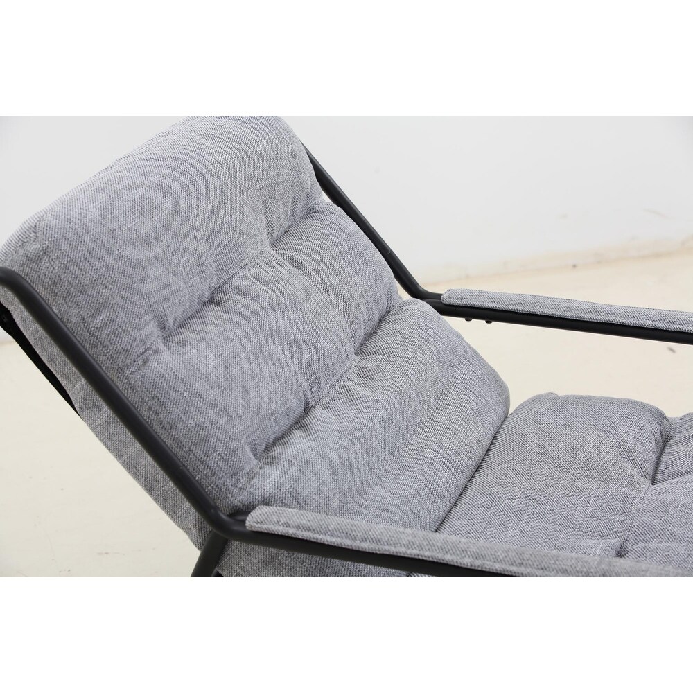 Lounge Recliner Chair  Leisure chair with Metal Legs and Moveable Cushion