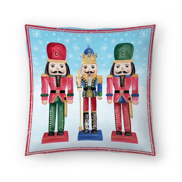 Three Nutcrackers Ii By Pi Holiday Collection Minimalist Throw Pillow