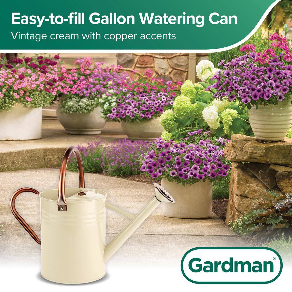 Gardman 1 Gal. Watering Can Vintage Cream R34898X