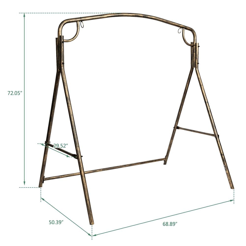 Ktaxon Outdoor Patio Garden Swing Chair Frame Suitable for Swing Chair and Hammock, Gold