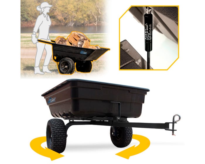 Woodsman 12 cu. ft. Lift-Assist  Swivel Dump Cart with Run-Flat Tires - GTMZ208192PRF