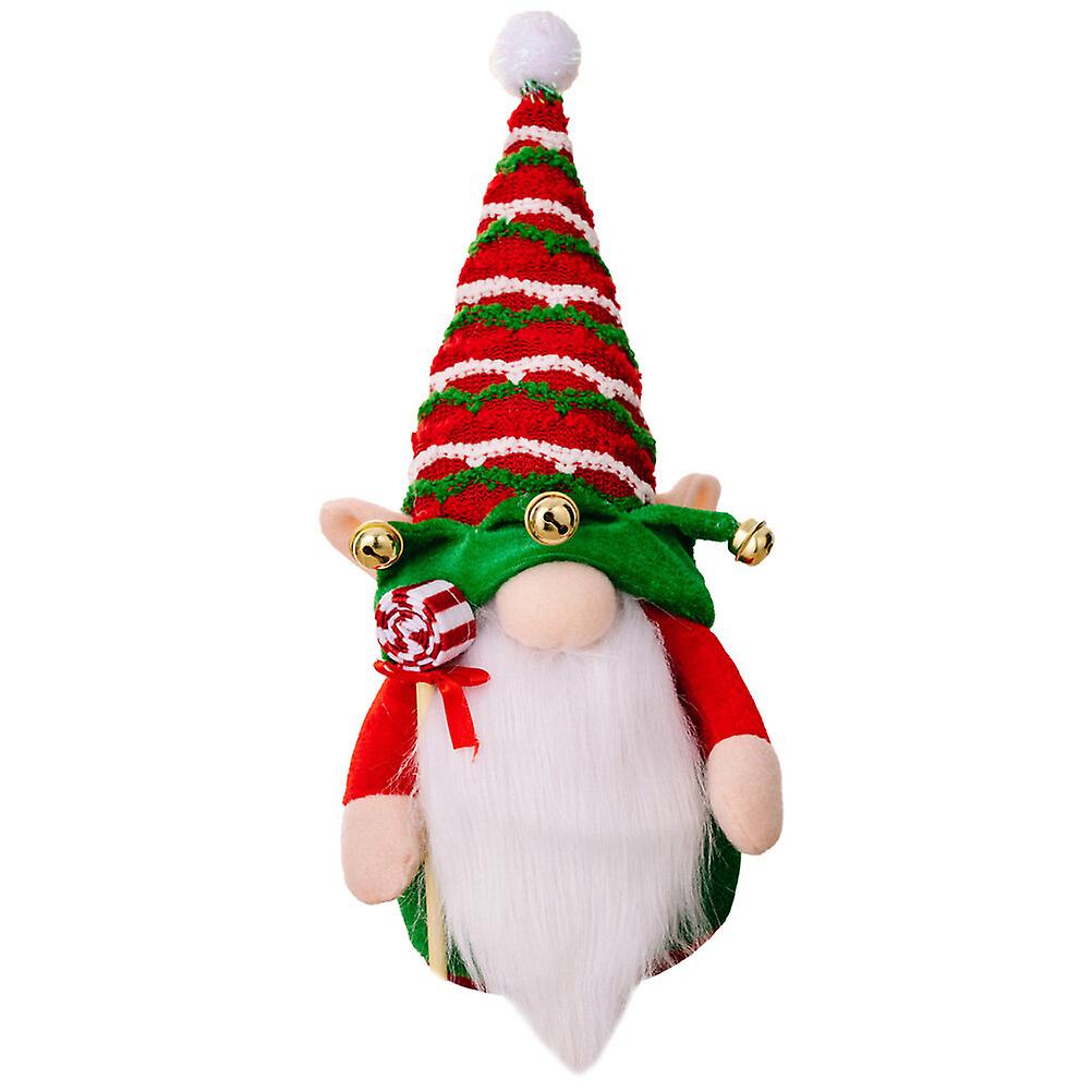 Christmas Gnome Adornment Desktop Bell Gnome Doll Christmas Doll Ornament