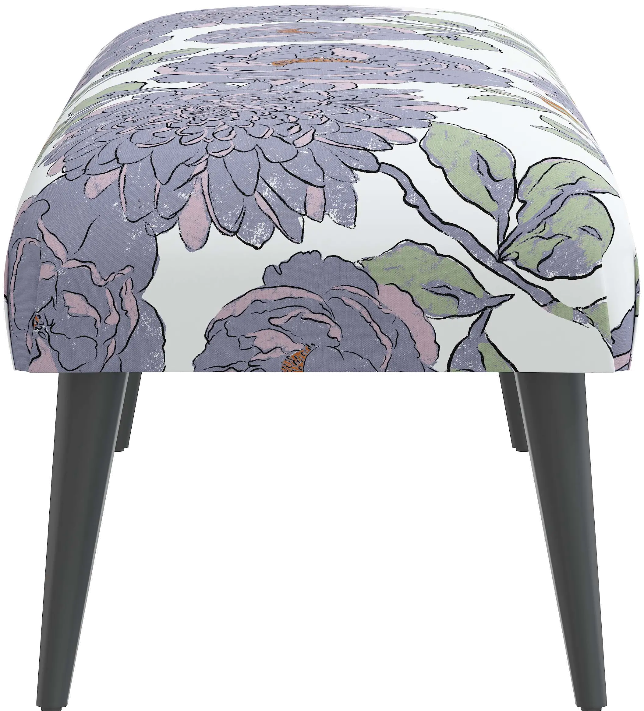 Bridget Periwinkle Floral Bench - Skyline Furniture