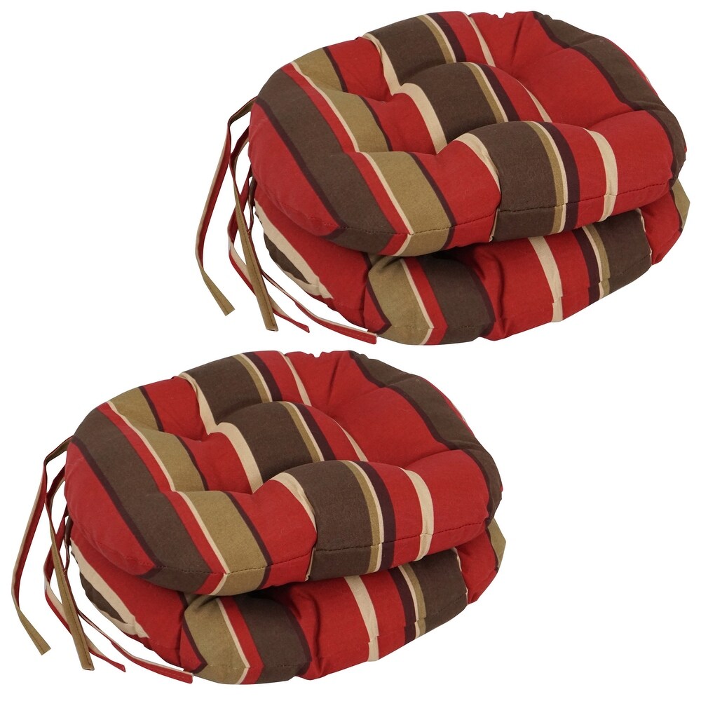 16 inch Round Tufted Indoor/Outdoor Chair Cushions (Set of 4)   16\