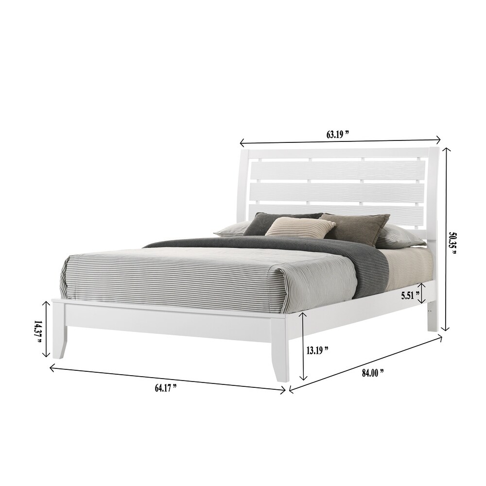 Idell 6 Piece White Sleigh Bedroom Set