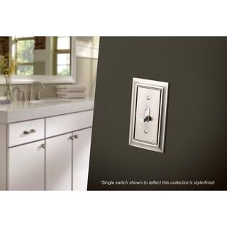 Derby 1-Gang Single DecoratorRocker Wall Plate Satin Nickel (3-Pack) W10244C-SN-K3