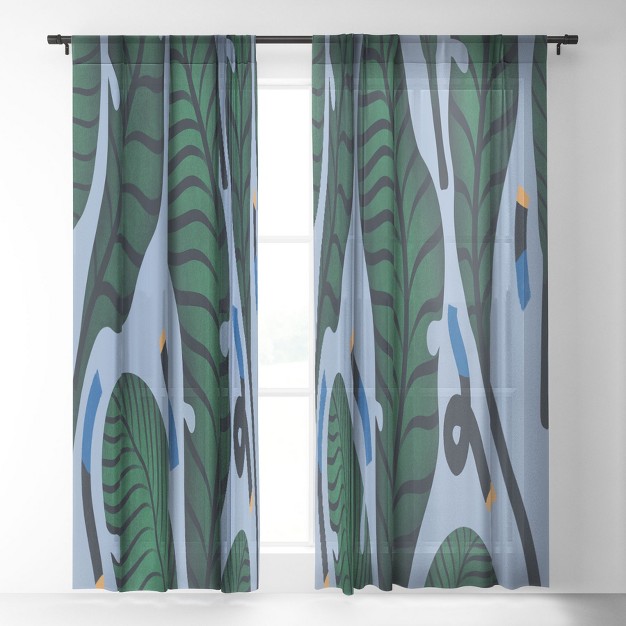 Msrystudio Retro Jungle Out Single Panel Sheer Window Curtain Society6