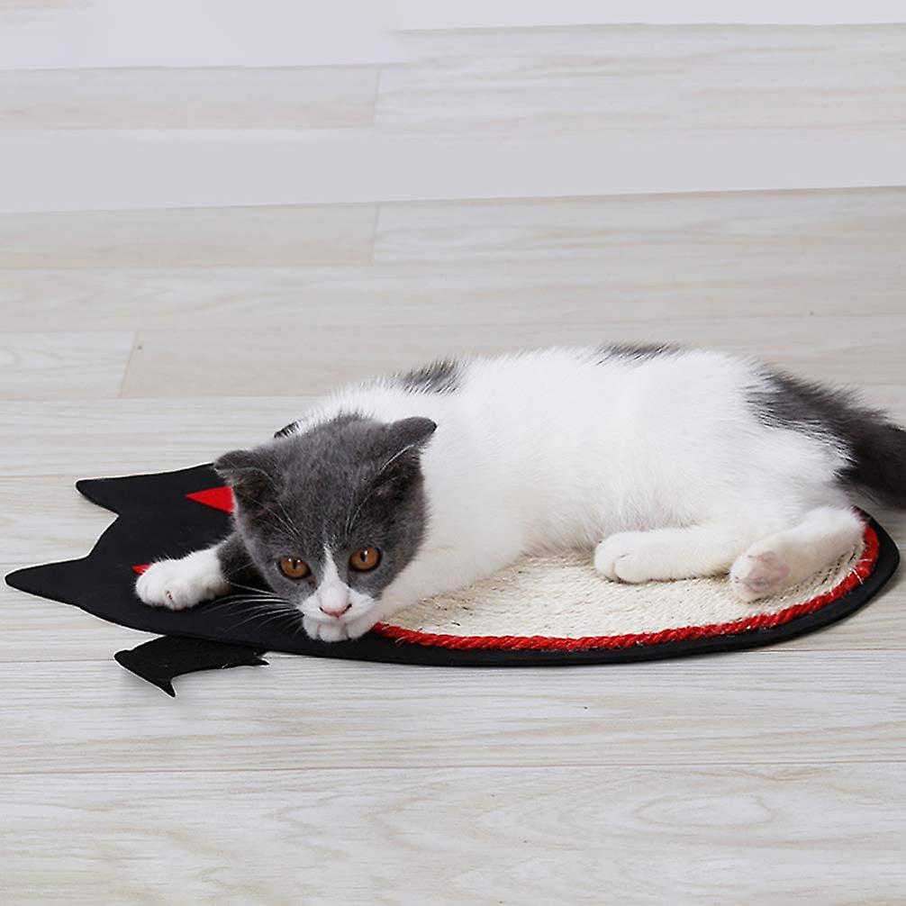 Cat Scratcher Toy， Halloween Bat Shape Mat Cat Grinding Claw Toy Durable Natural Sisal Protecting Carpet Pet Supplies For Cat Grinding Claws - -