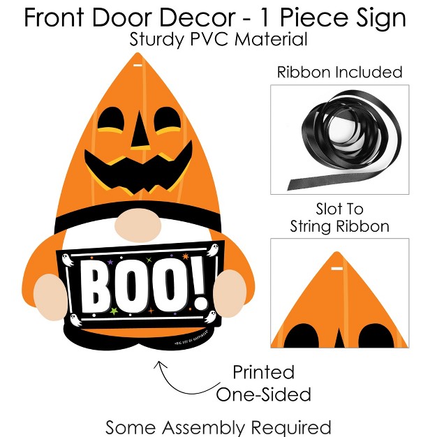 Big Dot Of Happiness Halloween Gnomes Hanging Porch Spooky Fall Party Outdoor Decorations Front Door Decor 1 Piece Sign