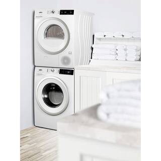 Summit Appliance 24 in. 2.3 cu.ft. 240-Volt Stackable in White Front Loading Washing Machine SLW241W