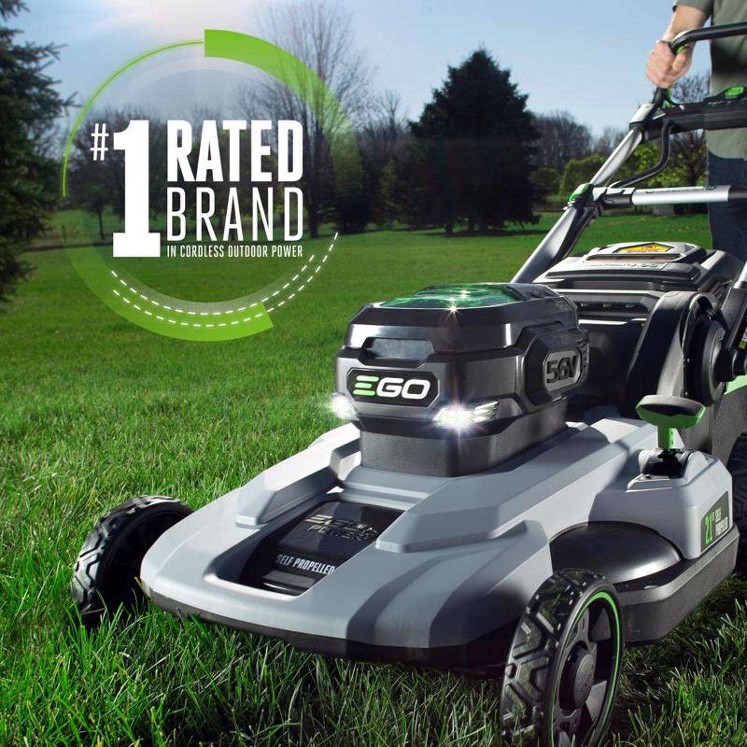EGO Power+ LM2102SP-A 21 in. 56 V Battery Self-Propelled Lawn Mower Kit (Battery and Charger) W/ TWO 4.0 AH BATTERIES