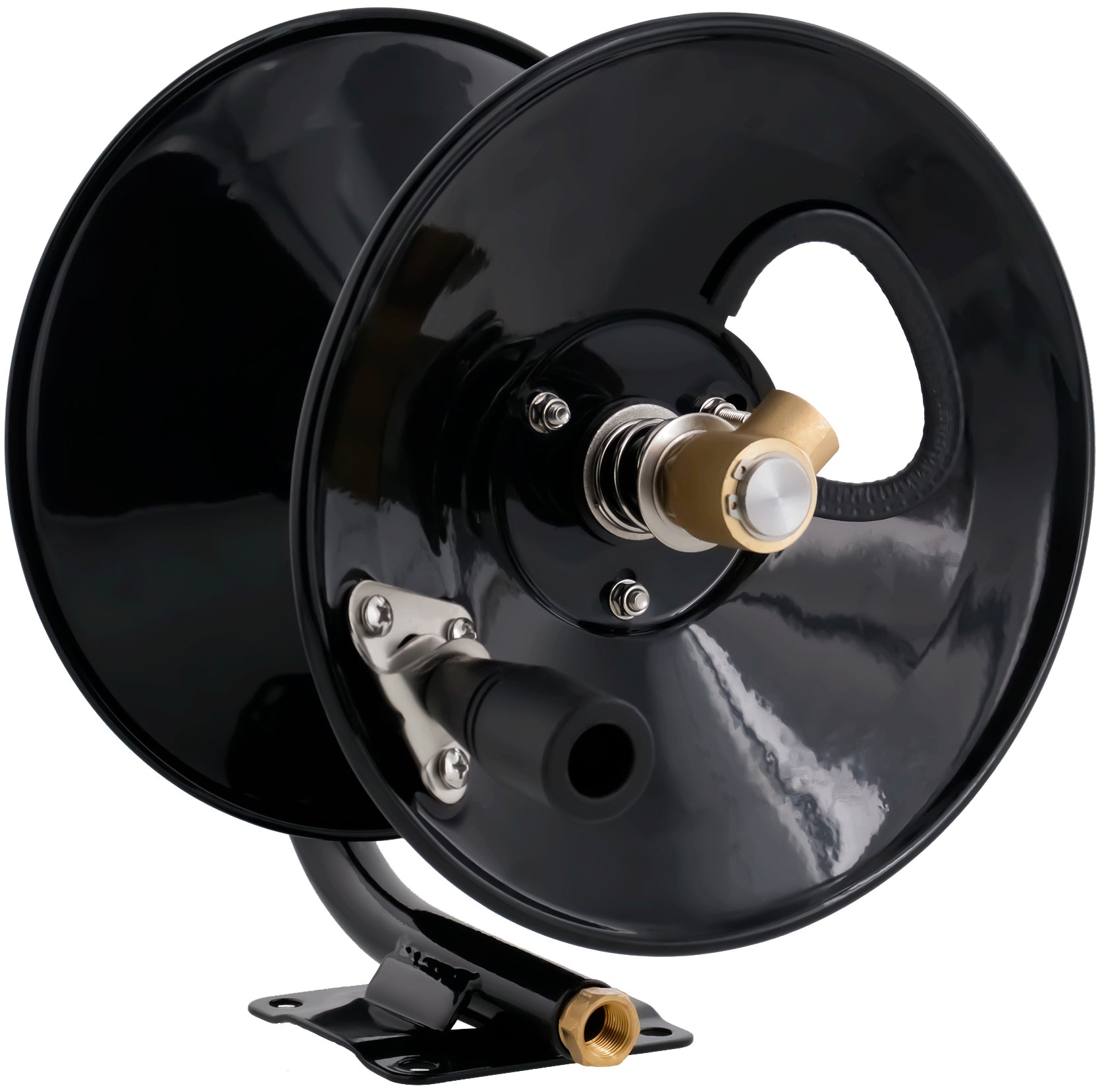 Steel Dragon Tools 4000 PSI 50' Black Powder Coated Pressure Washer Hose Reel