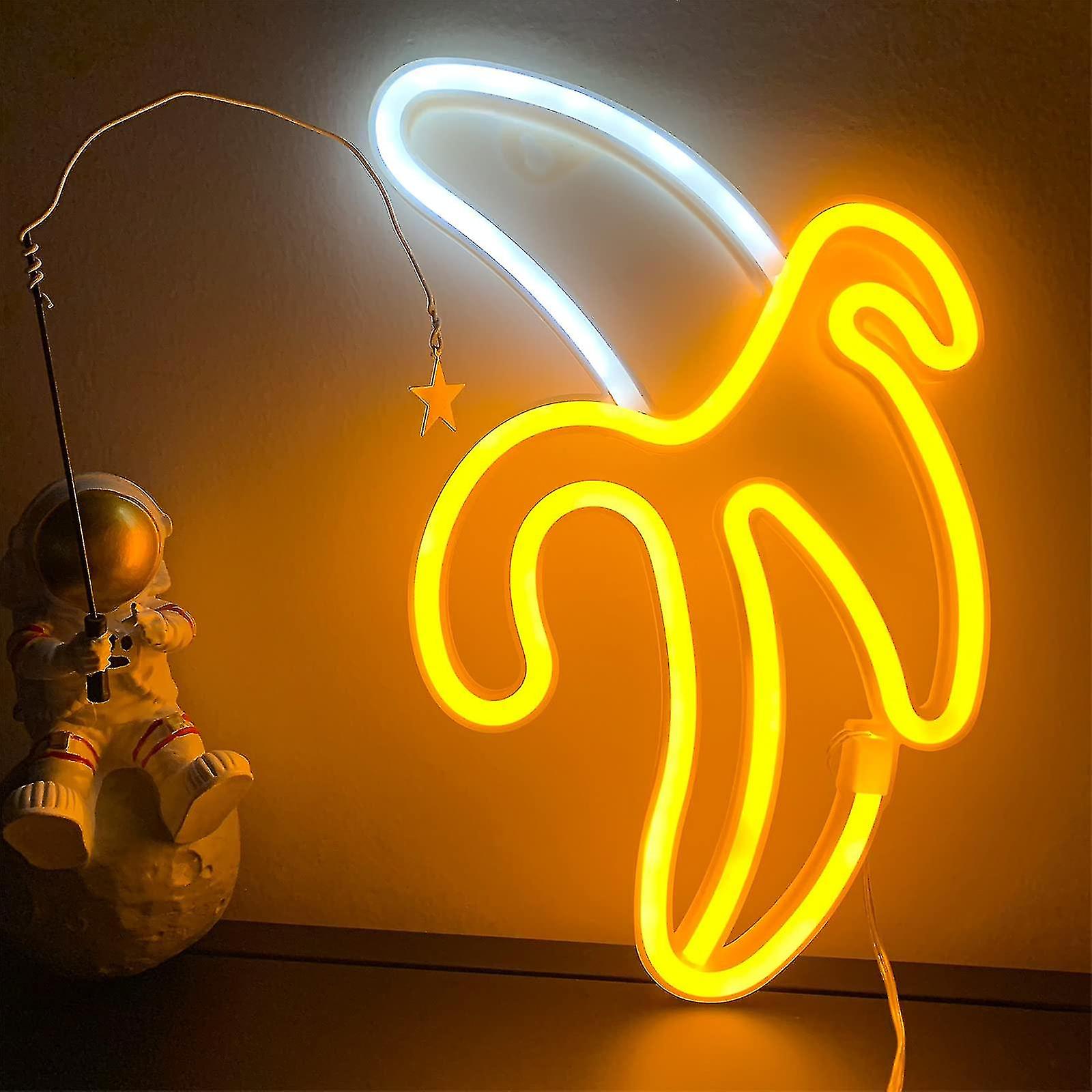 Banana Neon Signs Led Neon Lights Art Lights Wall Decorative Lights /usb Neon Lights For Birthday Party Bar Wedding Decor (warm Yellow)