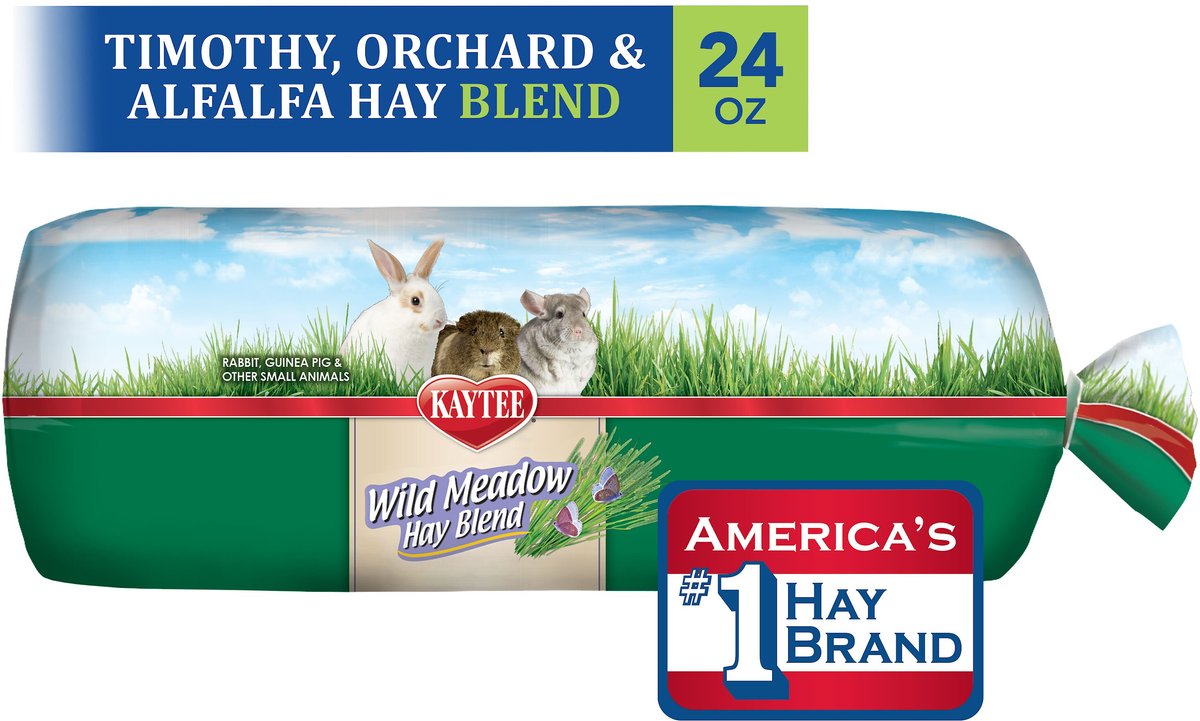 Kaytee Wild Meadow Hay Blend Rabbit Food， 24-oz bag