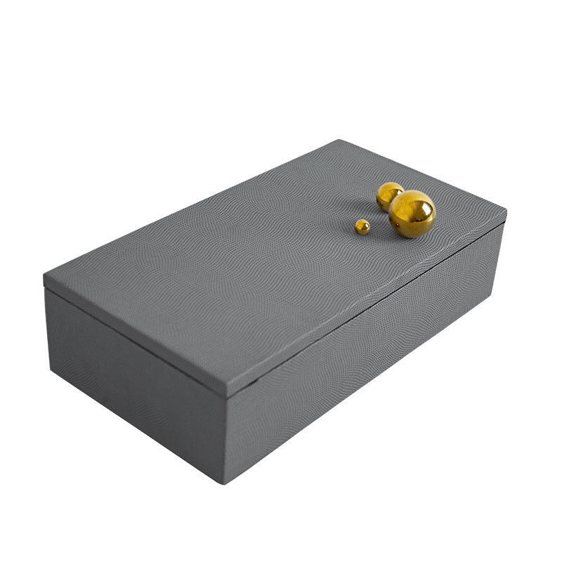 Grey Rectangle & Metal Ball  Box Fb-Pg2009B