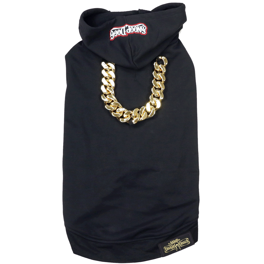 Snoop Doggie Doggs Deluxe Pet Hoodie for Dogs - Black