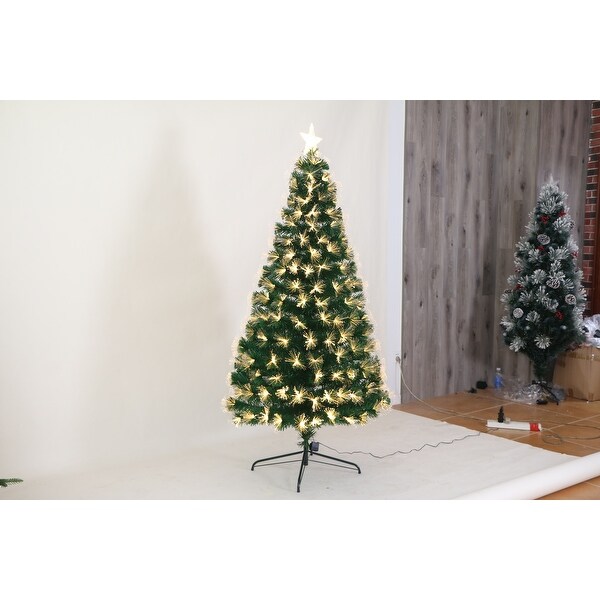 Christmas Tree with warm fiber lights