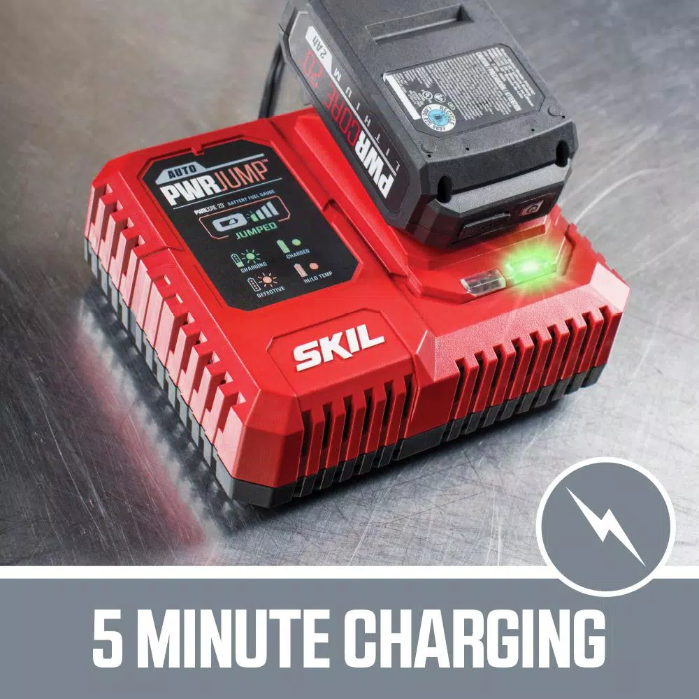 Skil PWRCore 20-Volt Brushless Cordless 1/4 in. Hex Impact Driver Kit Plus 2.0Ah Lithium-Ion Battery (USB) and PWRJump Charger and#8211; XDC Depot