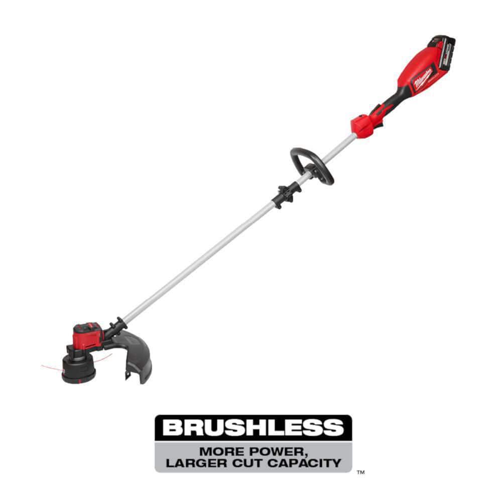 Milwaukee M18 18V LithIon Brushless Cordless String Trimmer Kit with 6Ah BatteryCharger and 0095  Trimmer Line 208242 PreCut 5 Pack