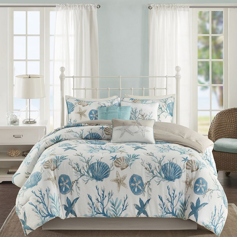 Madison Park Pacific Grove 7-piece Coastal Comforter Set with Throw Pillows