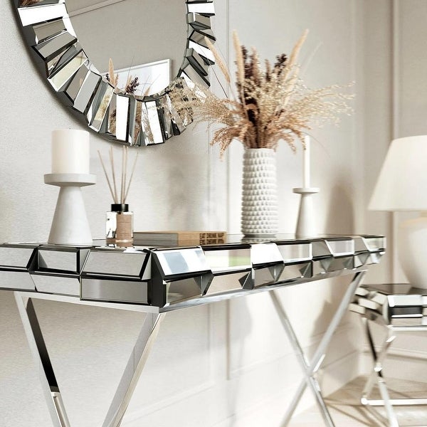 Glam Console Table with Mirror