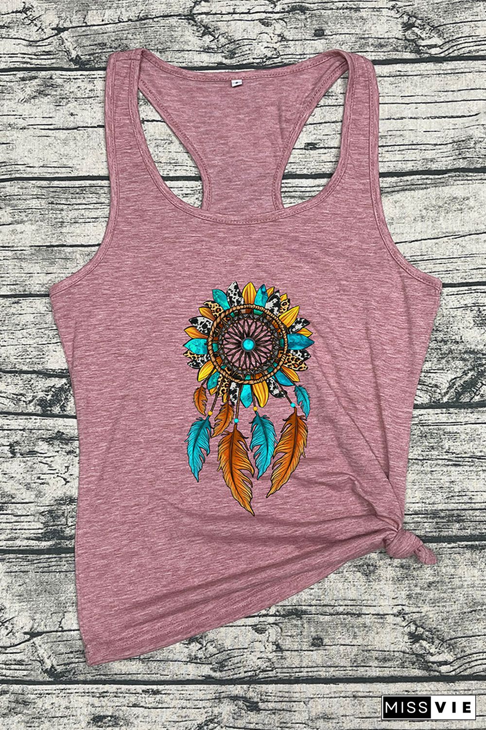 Sunflower Dreamcatcher Graphic Tank Top