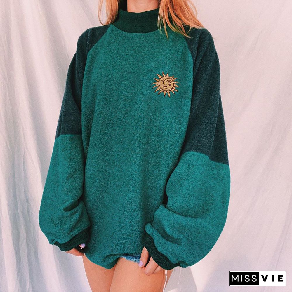 Retro Hit Color All-Match Sweatshirt