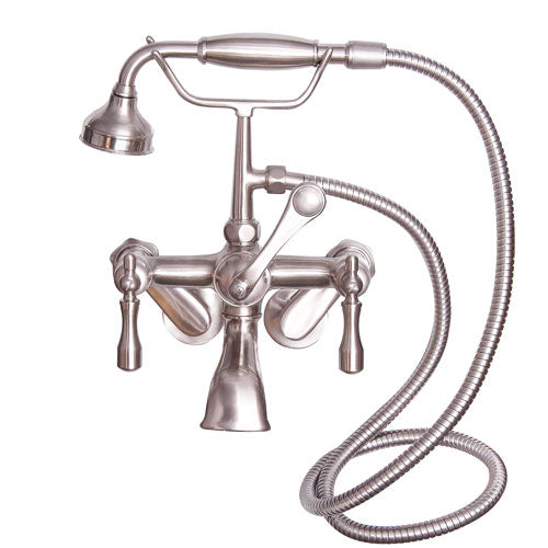 Tub Wall-Mounted Filler with Hand-Held Shower