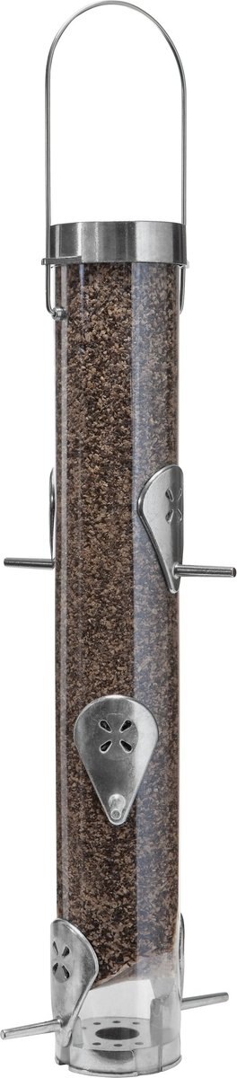 Droll Yankees Ring Pull Advantage Nyjer Seed Finch Bird Feeder， 16-in