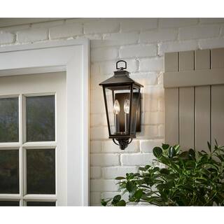 Home Decorators Collection Williamsburg Gas Style 2-Light Outdoor Wall Mount Coach Light Sconce JIQ1612A-3