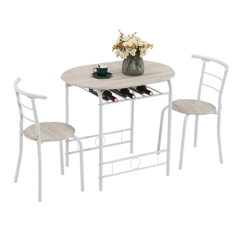 Set of 3 Dining Set Breakfast Table and 2 Chair