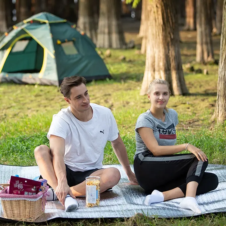 Suqian Hi Customer New s Outdoor Equipment 3 4 People Camping Portable Waterproof EVA Aluminum Film Mat 2M Lawn Seat