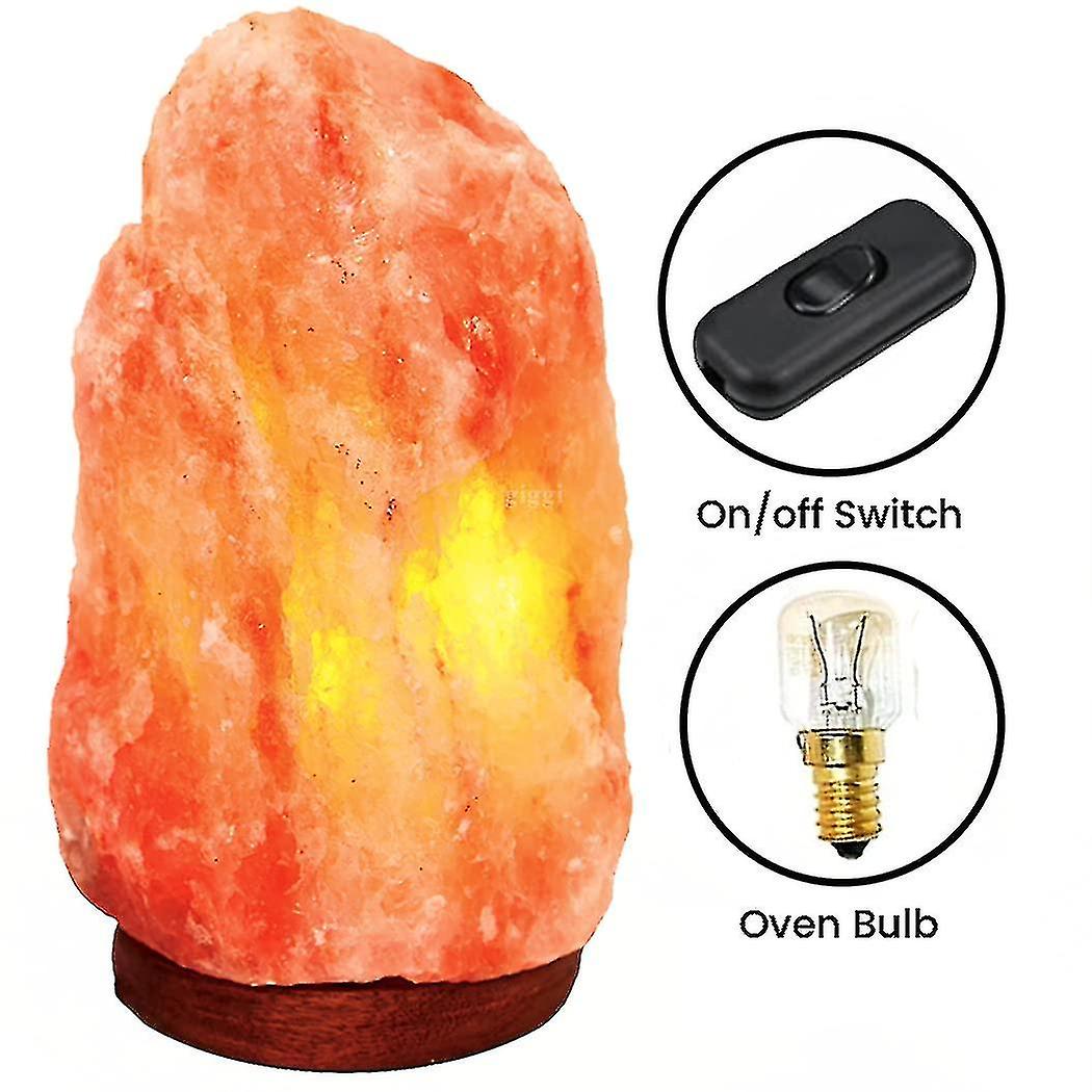 Salt Lamp Premium 100% Natural Himalayan Salt Lamp Hand Crafted Wooden Base Salt Lamps Himalayan