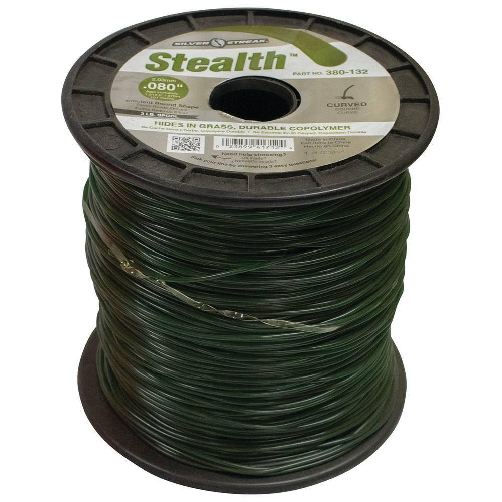 STENS New 380-132 Stealth Trimmer Line for Approximate Length 1215 ft. Color Green Diameter 0.080 in. Size 3 lbs. 380-132