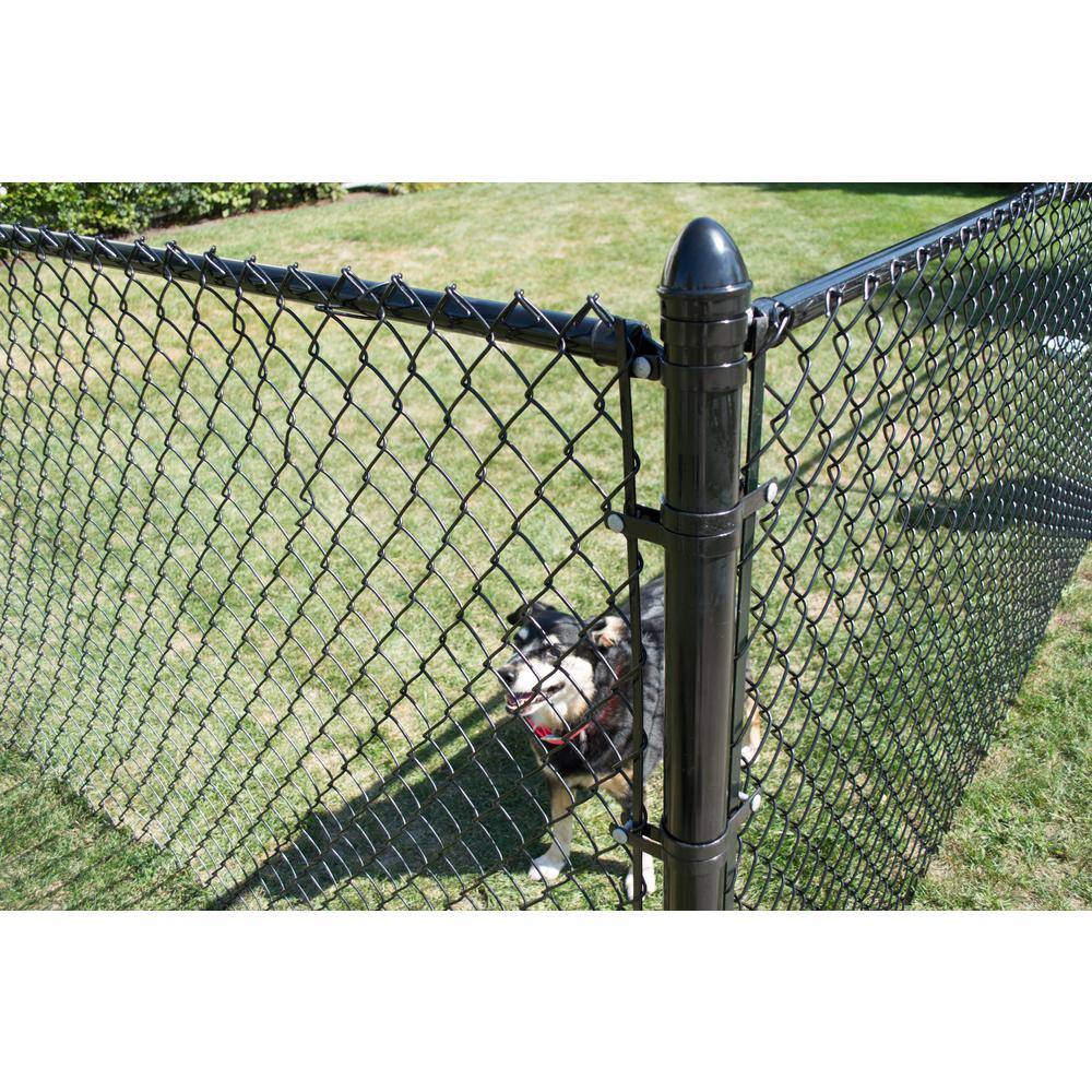 Everbilt 2-38 in. Galvanized Steel Chain Link Fence Black Tension Band 328524BKEB