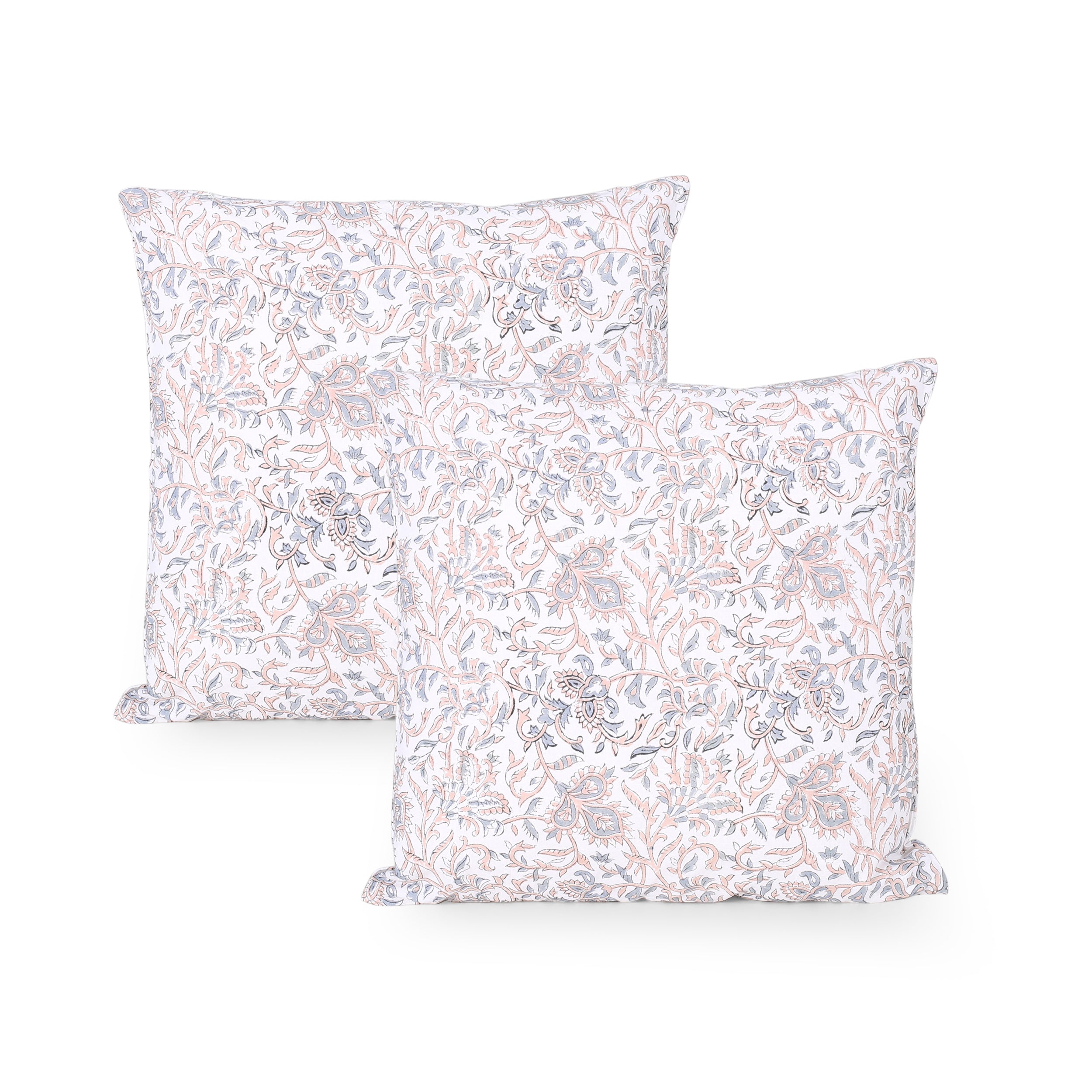 Keiko Modern Fabric Throw Pillow Cover (Set of 2)