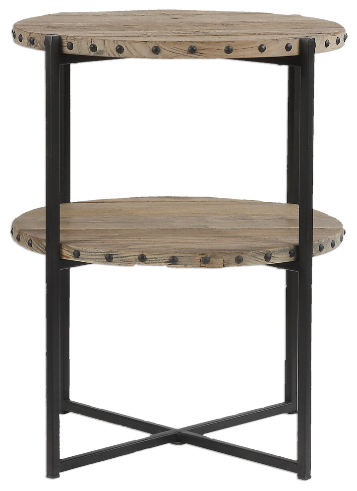 Kamau Round Accent Table   Industrial   Side Tables And End Tables   by Ownax  Houzz