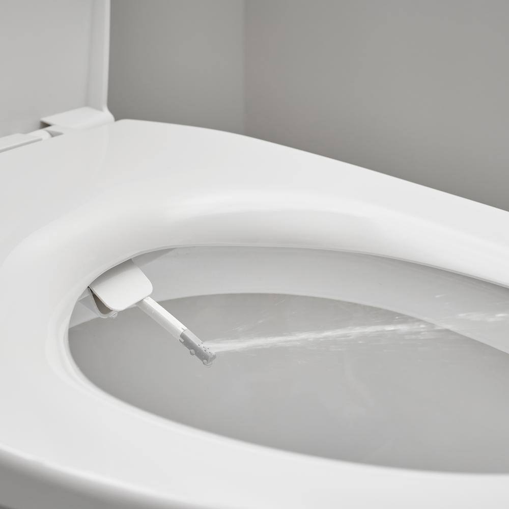 American Standard AquaWash Slim Non- Electric Slow Close Bidet Seat for Elongated Toilets in. White 8033A65G.020