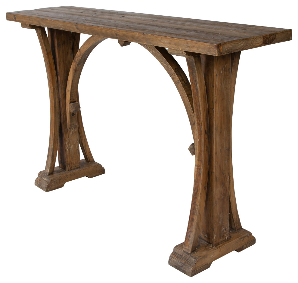 Uttermost Genesis Reclaimed Wood Console Table   Farmhouse   Console Tables   by HedgeApple  Houzz