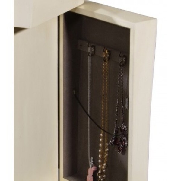 Paris Anitque White Jewelry Armoire Cabinet Organizer - - 30598979