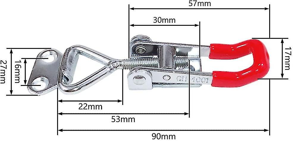 4 Pieces Adjustable Toggle Latch Toggle Latch Adjustable Clamp Latch Wardrobe Quick Release Hook Metal Adjustable Toggle Latch For Equipment Fastening