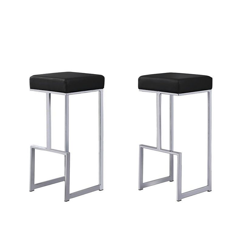 Best Master Furniture Dorrington Faux Leather Backless Bar Stool