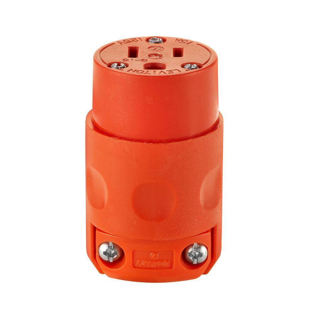 Leviton 15 Amp 125-Volt 3-Wire Connector Orange R51-515CV-0OR