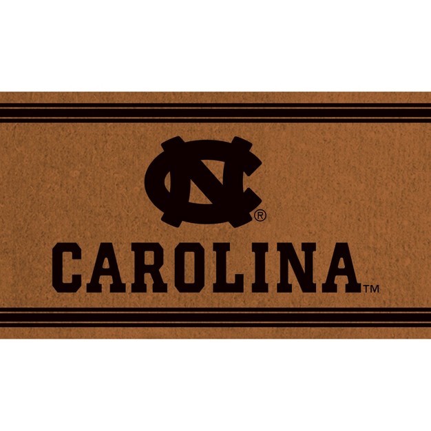 Evergreen University Of North Carolina Logo Turf Mat Brown 28 X 16 Inches Indoor Outdoor Doormat